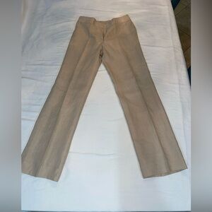 Brooks Brothers 346-Caroline Fit-Size 6 Women’s-Khaki Lined Linen Slacks